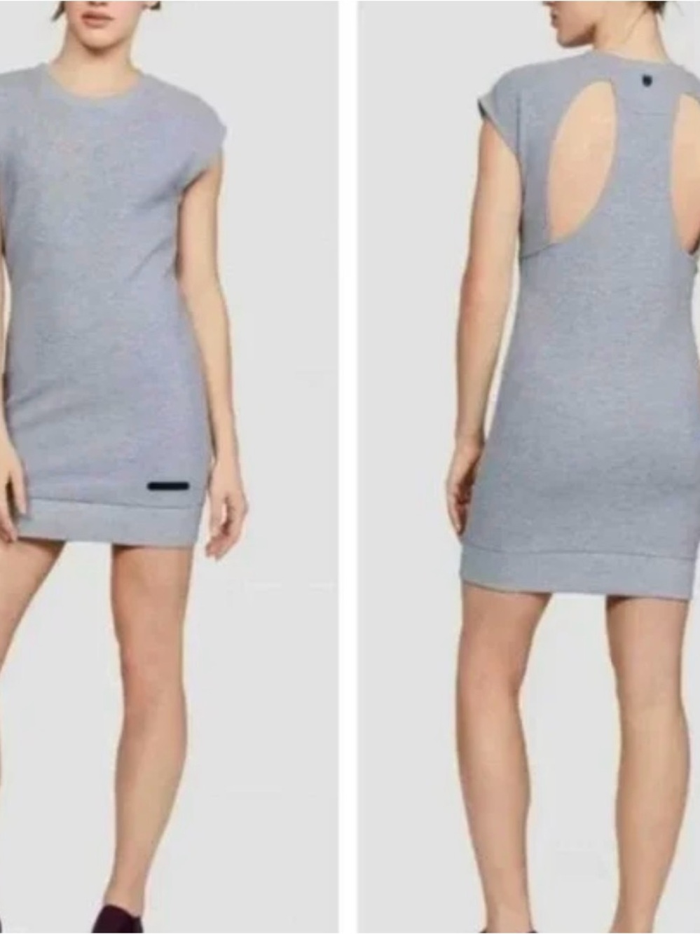 Under Armour Light Gray Sleeveless Cutout Back Mini Dress